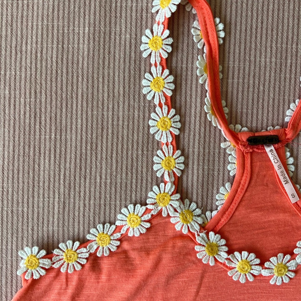 Pink Embellished Crop Tank Top